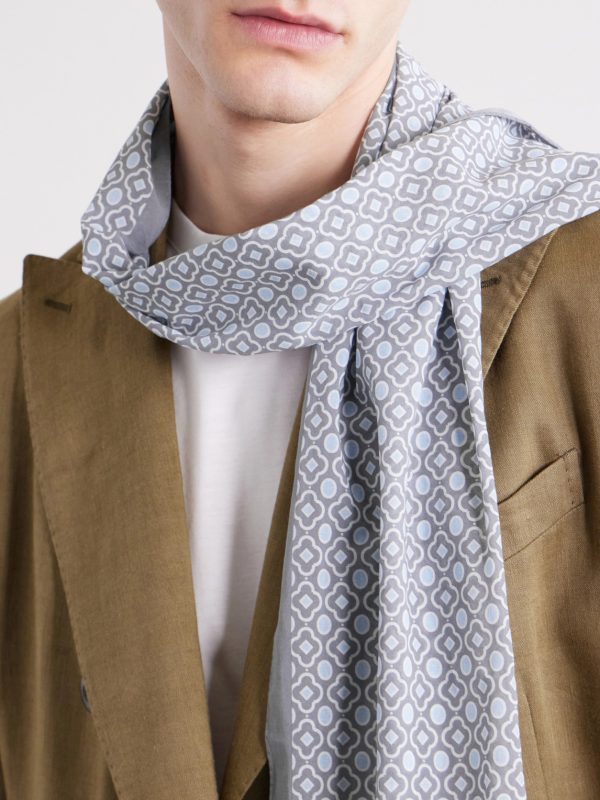 Printed Cotton-Voile Scarf - FR