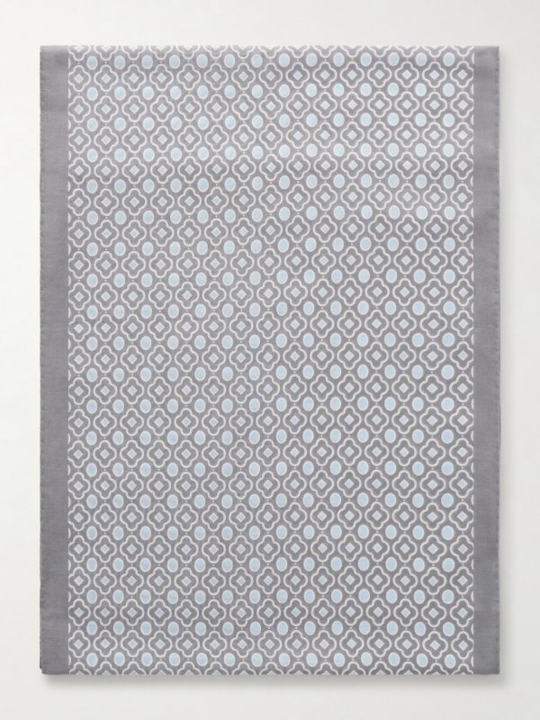 Printed Cotton-Voile Scarf