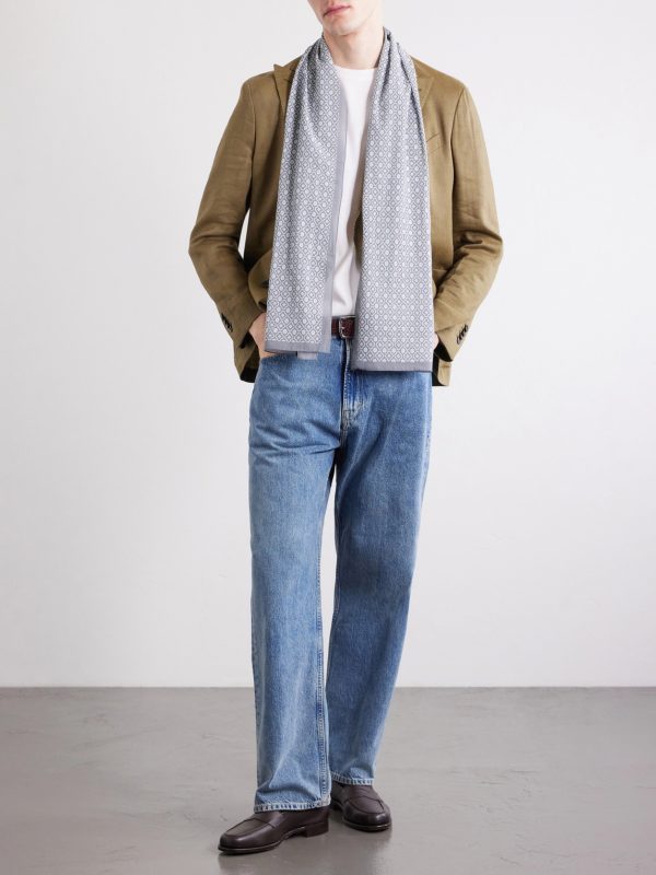 Printed Cotton-Voile Scarf - OU