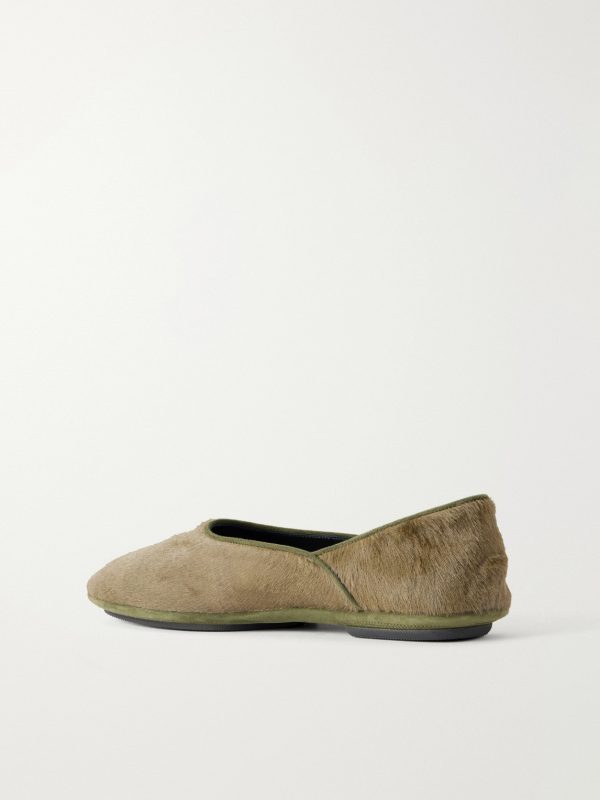 + George Cortina Calf Hair Slipper - BK