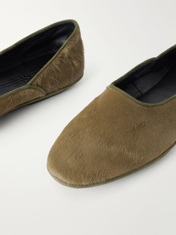 + George Cortina Calf Hair Slipper - CU