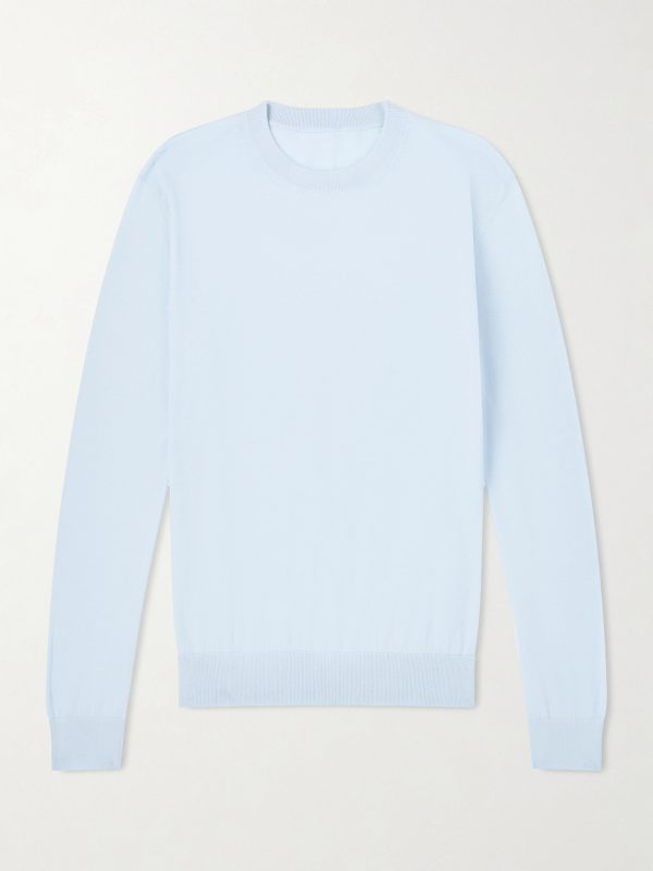 Knitted Sea Island Cotton Sweater Knitted Sea Island Cotton Sweater