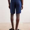 Straight-Leg Linen Shorts - BK Straight-Leg Linen Shorts - BK
