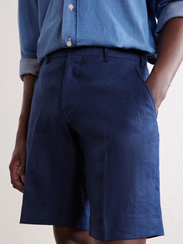 Straight-Leg Linen Shorts - CU Straight-Leg Linen Shorts - CU