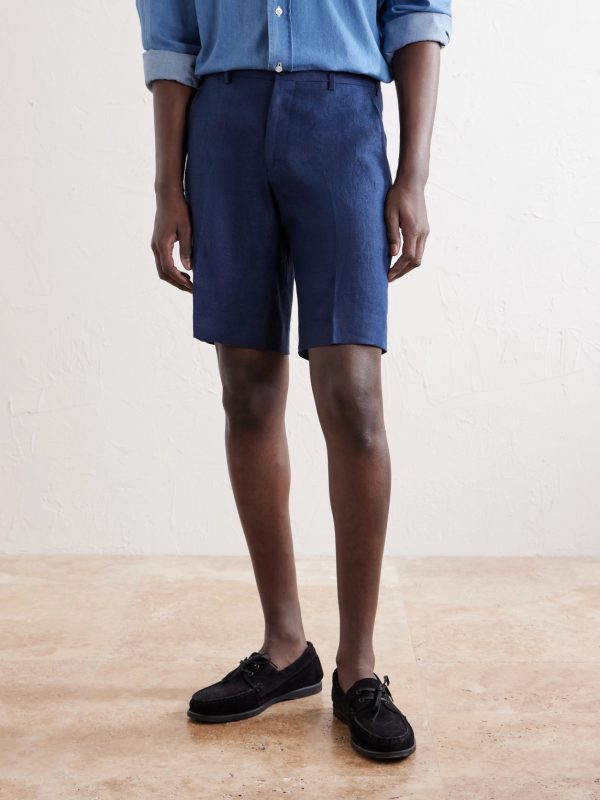 Straight-Leg Linen Shorts - FR Straight-Leg Linen Shorts - FR