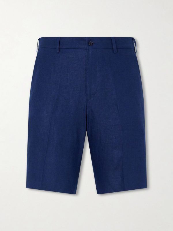 Straight-Leg Linen Shorts Straight-Leg Linen Shorts