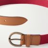 3.5cm Leather-Trimmed Woven Belt - CU