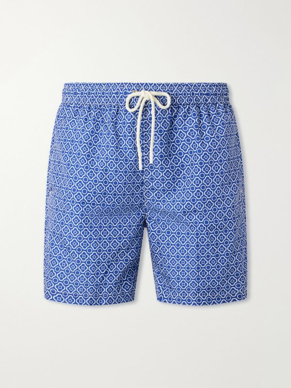 Straight-Leg Printed Swim Shorts Straight-Leg Printed Swim Shorts