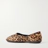 + George Cortina Leopard-Print Calf Hair Slipper - BK + George Cortina Leopard-Print Calf Hair Slipper - BK
