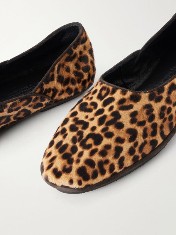 + George Cortina Leopard-Print Calf Hair Slipper - CU + George Cortina Leopard-Print Calf Hair Slipper - CU