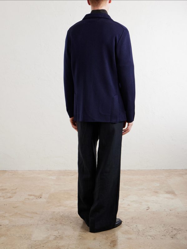 Knitted Virgin Wool Blazer - BK