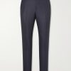 Straight-Leg Wool Suit Trousers