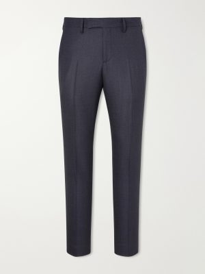 Straight-Leg Wool Suit Trousers