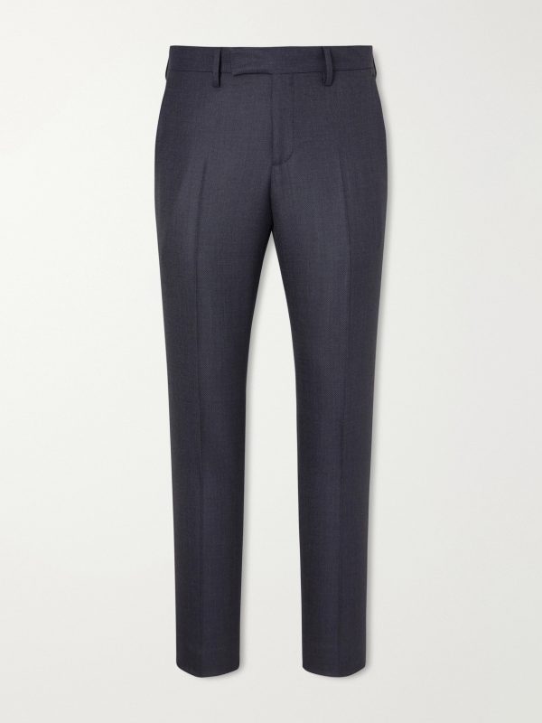 Straight-Leg Wool Suit Trousers