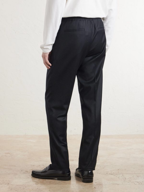 Straight-Leg Wool and Cashmere-Blend Flannel Trousers - BK Straight-Leg Wool and Cashmere-Blend Flannel Trousers - BK