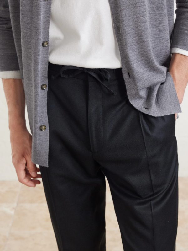 Straight-Leg Wool and Cashmere-Blend Flannel Trousers - CU Straight-Leg Wool and Cashmere-Blend Flannel Trousers - CU