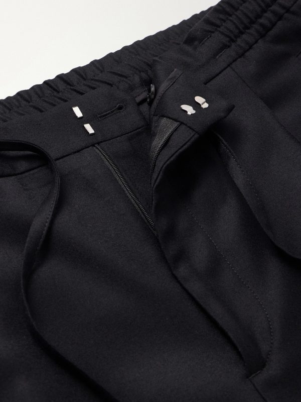Straight-Leg Wool and Cashmere-Blend Flannel Trousers - E1 Straight-Leg Wool and Cashmere-Blend Flannel Trousers - E1