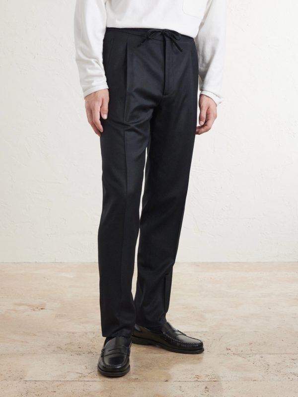 Straight-Leg Wool and Cashmere-Blend Flannel Trousers - FR Straight-Leg Wool and Cashmere-Blend Flannel Trousers - FR