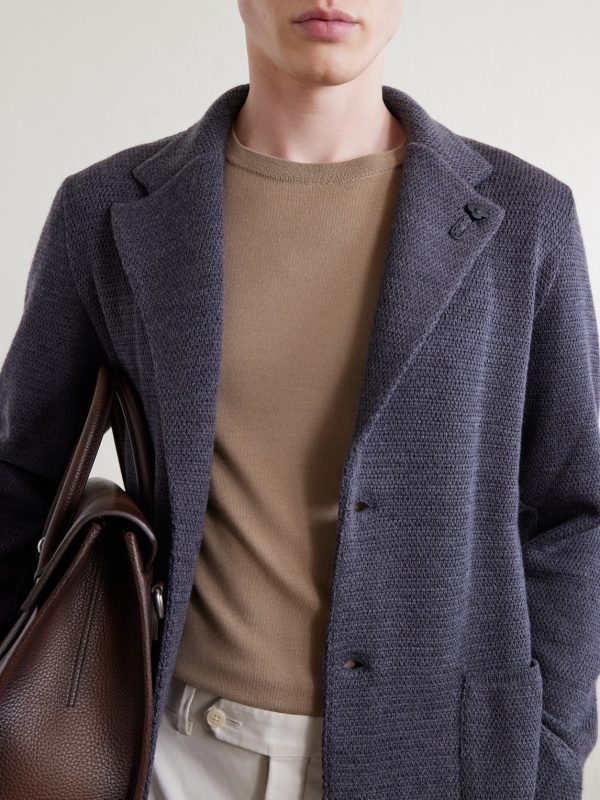 Knitted Virgin Wool Blazer - CU Knitted Virgin Wool Blazer - CU