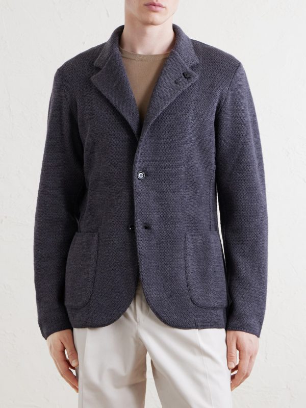 Knitted Virgin Wool Blazer - FR Knitted Virgin Wool Blazer - FR
