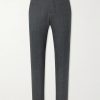 Straight-Leg Wool Suit Trousers