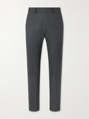Straight-Leg Wool Suit Trousers