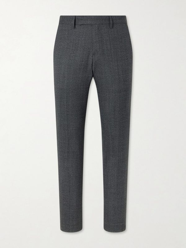 Straight-Leg Wool Suit Trousers
