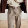 Straight-Leg Stretch-Wool Flannel Trousers - CU