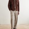 Straight-Leg Stretch-Wool Flannel Trousers - OU