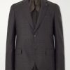 Prince of Wales Checked Wool Suit Jacket