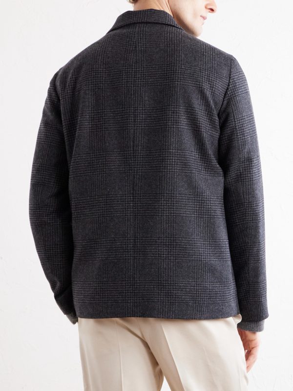 Prince of Wales Wool and Cashmere-Blend Jacket - BK