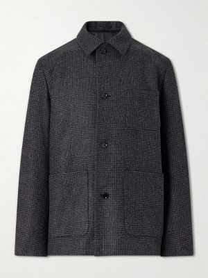 Prince of Wales Wool and Cashmere-Blend Jacket