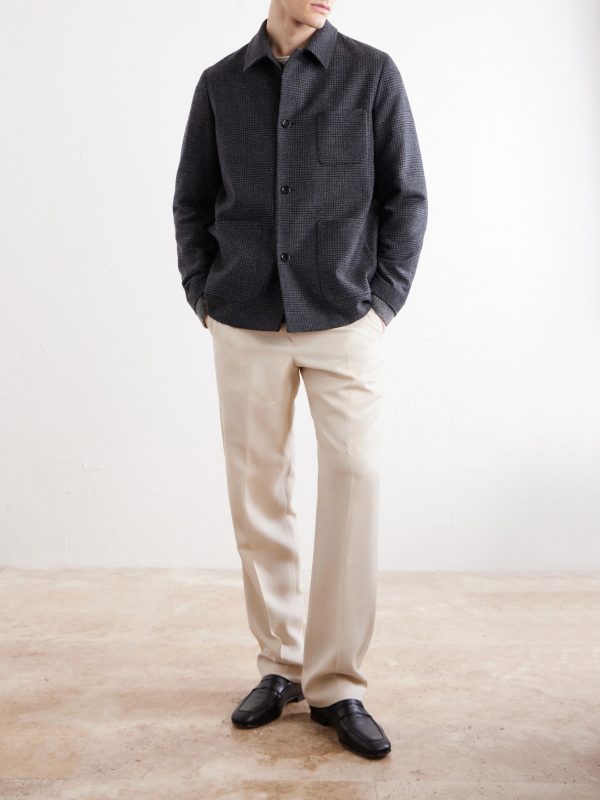 Prince of Wales Wool and Cashmere-Blend Jacket - OU