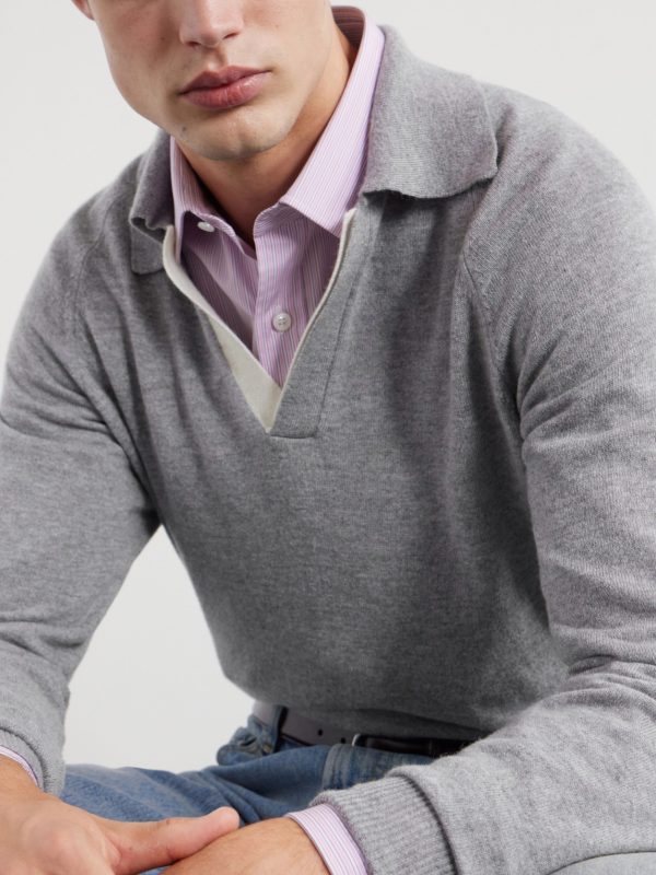 Wool and Cashmere-Blend Polo Shirt - CU