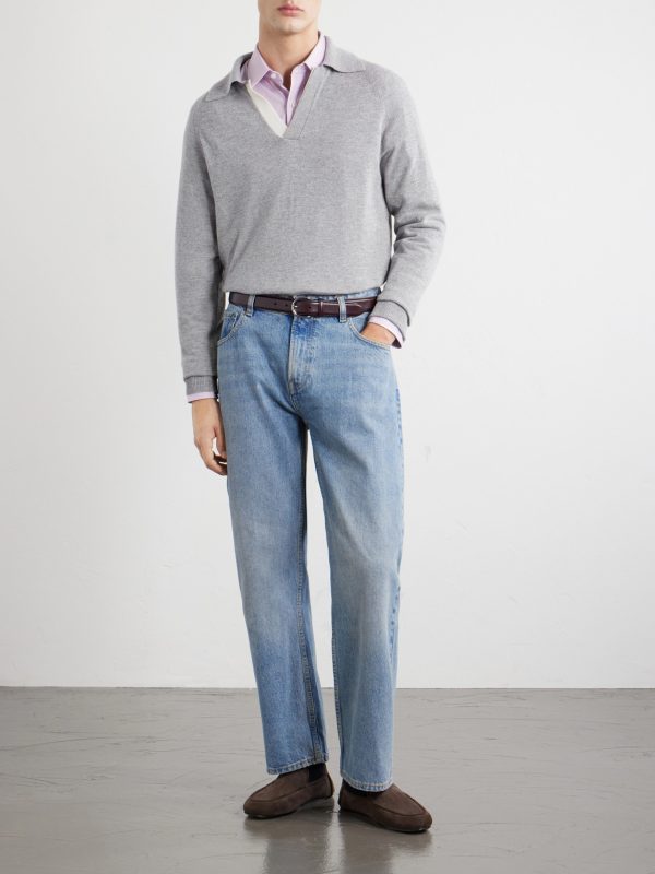 Wool and Cashmere-Blend Polo Shirt - OU
