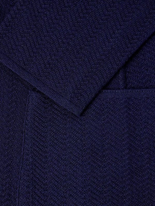 Double-Breasted Knitted Virgin Wool Blazer - E1 Double-Breasted Knitted Virgin Wool Blazer - E1