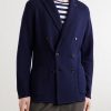 Double-Breasted Knitted Virgin Wool Blazer - FR Double-Breasted Knitted Virgin Wool Blazer - FR