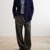 Double-Breasted Knitted Virgin Wool Blazer - OU Double-Breasted Knitted Virgin Wool Blazer - OU