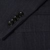 Double-Breasted Pintriped Wool Suit Jacket - E1