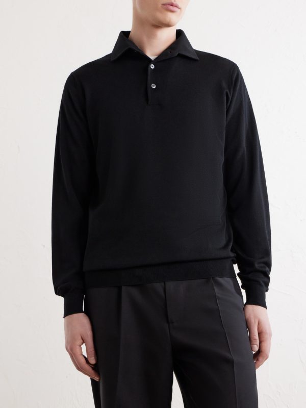 Virgin Wool Polo Sweater - FR Virgin Wool Polo Sweater - FR