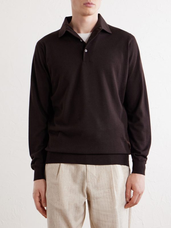 Virgin Wool Polo Sweater - FR Virgin Wool Polo Sweater - FR