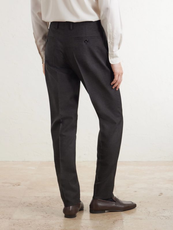 Prince of Wales Checked Straight-Leg Wool Trousers - BK Prince of Wales Checked Straight-Leg Wool Trousers - BK