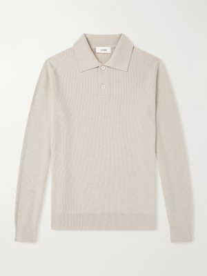 Knitted Wool and Cashmere-Blend Polo Shirt