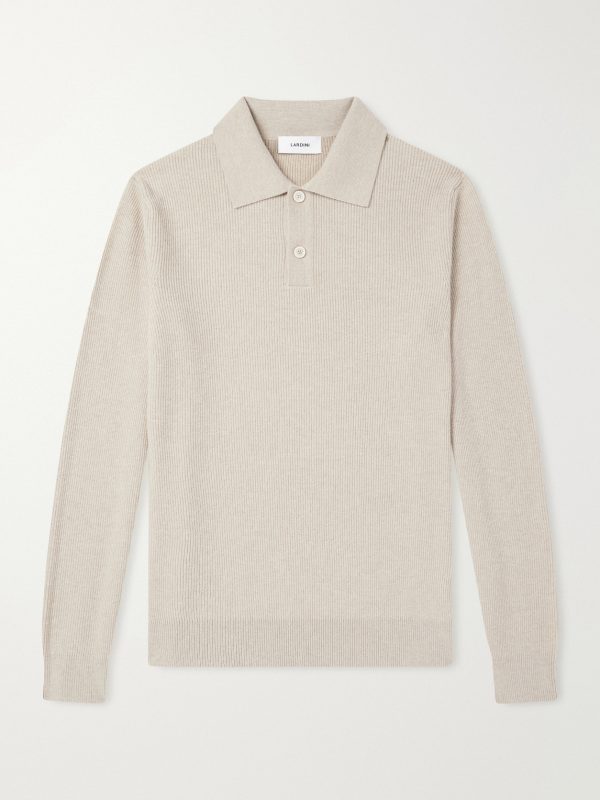 Knitted Wool and Cashmere-Blend Polo Shirt Knitted Wool and Cashmere-Blend Polo Shirt