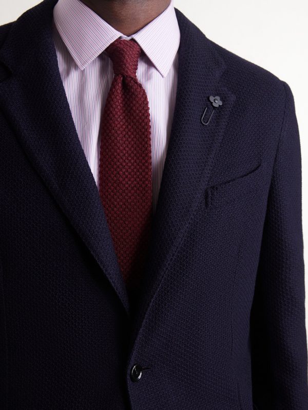 Honeycomb-Knit Wool Blazer - CU