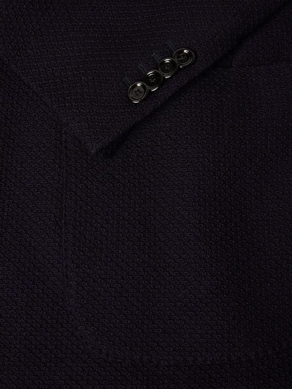 Honeycomb-Knit Wool Blazer - E1