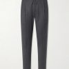 Straight-Leg Wool and Cashmere-Blend Flannel Trousers