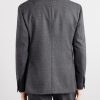 Double-Breasted Wool Suit Jacket - BK Double-Breasted Wool Suit Jacket - BK