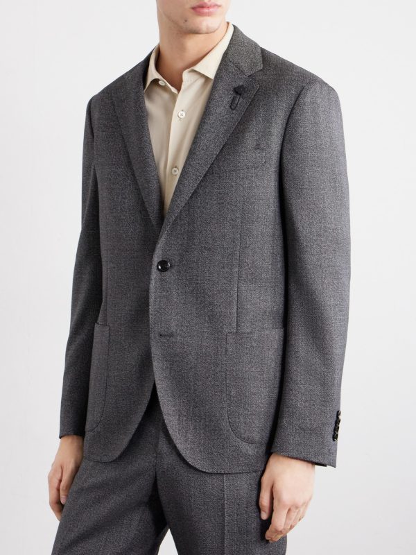 Double-Breasted Wool Suit Jacket - FR Double-Breasted Wool Suit Jacket - FR