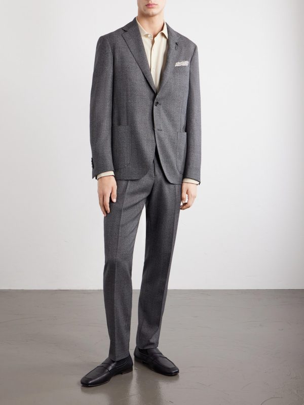Double-Breasted Wool Suit Jacket - OU Double-Breasted Wool Suit Jacket - OU